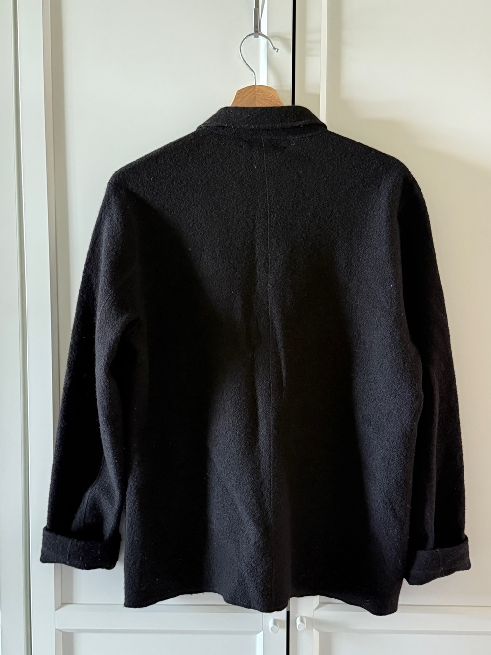 Buck Mason Black Felted Wool Chore Coat. Small - Picture 3 of 4